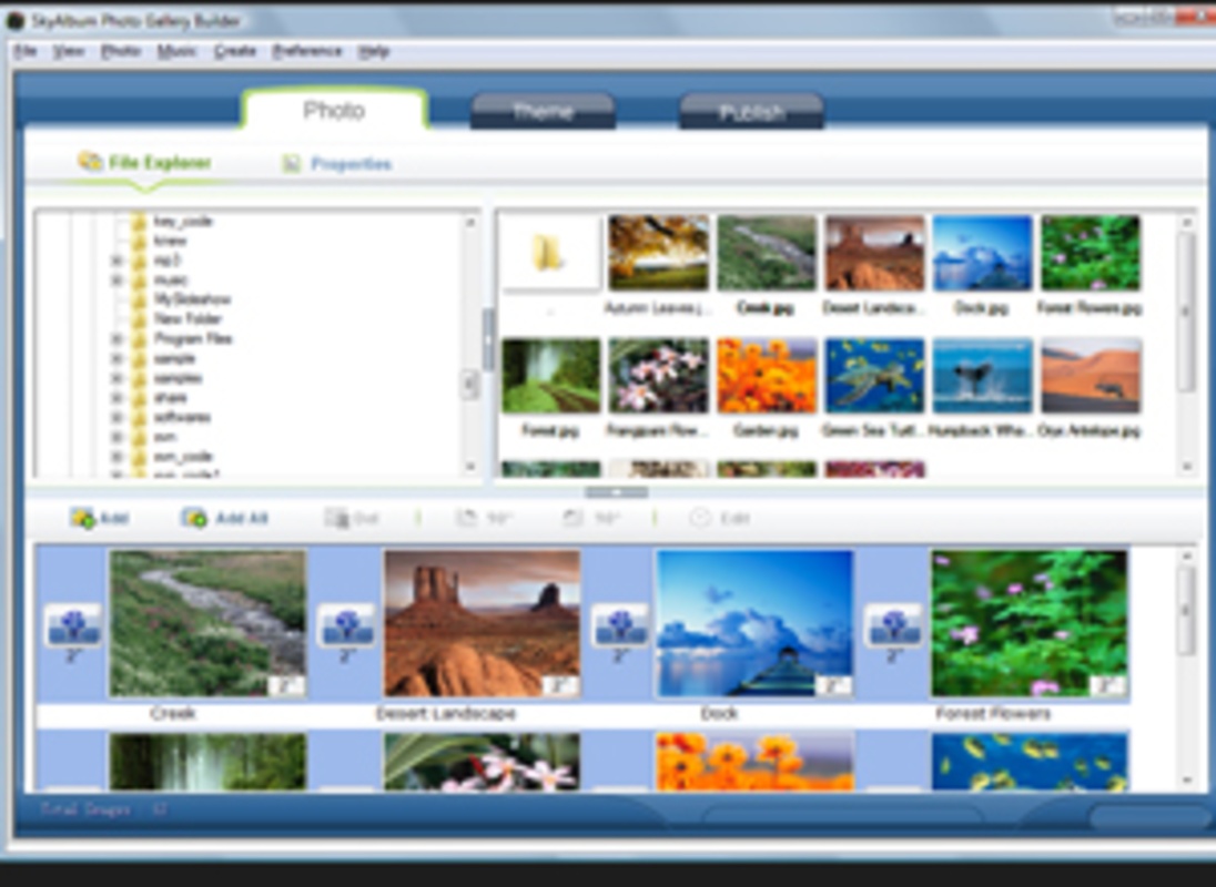 SkyAlbum Photo Gallery Builder 3.0 for Windows Screenshot 1