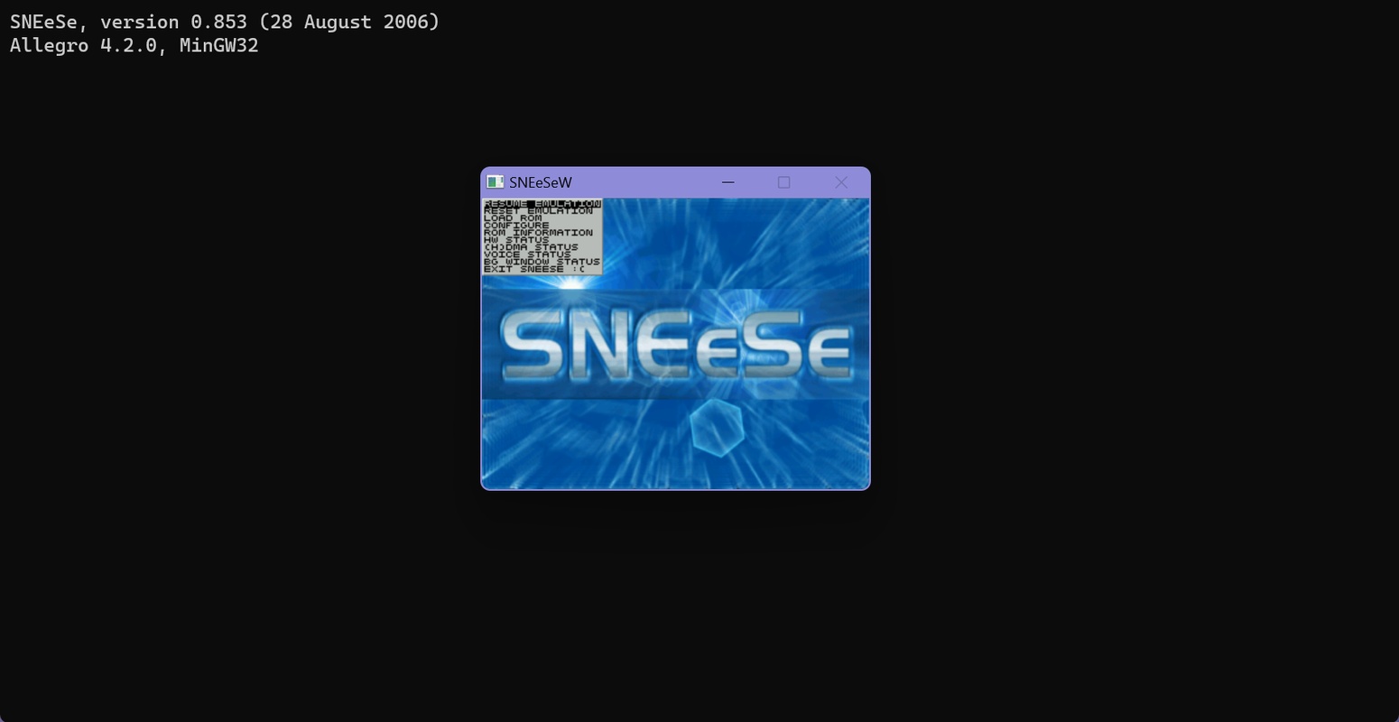 SNEeSe 0.853 for Windows Screenshot 1