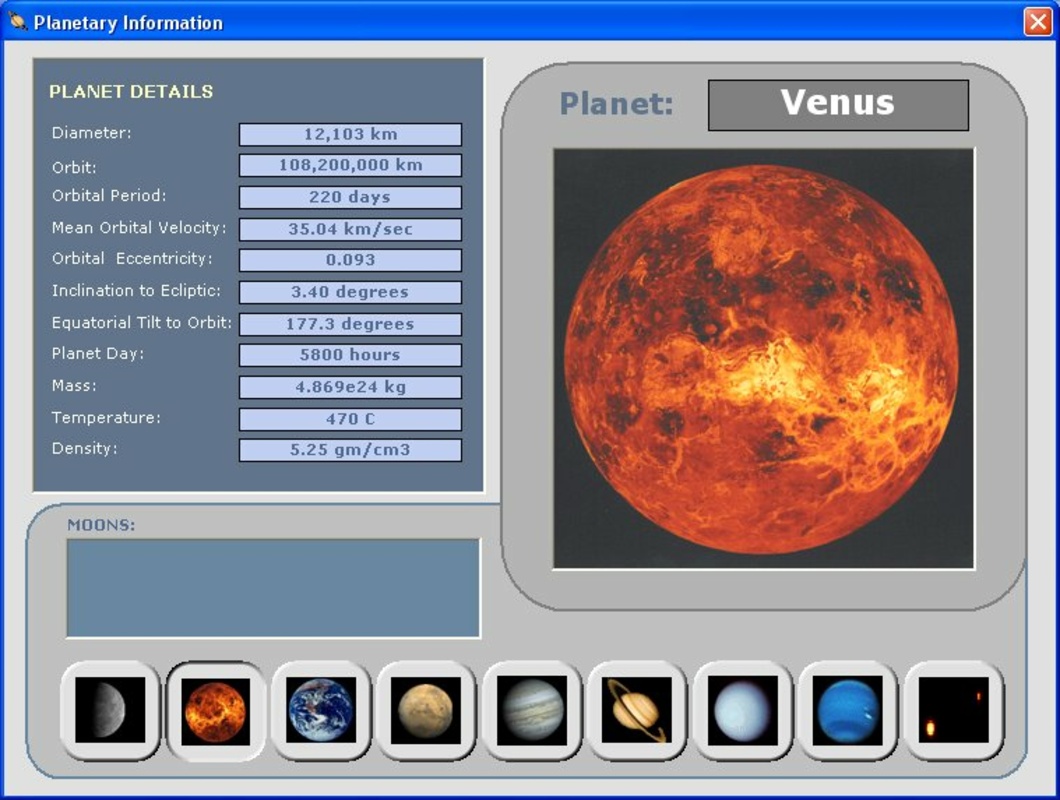 Solar System 3D Simulator 3.0 feature