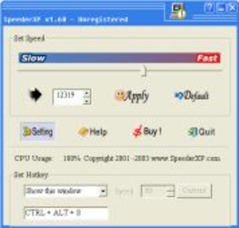 SpeederXP 1.80 for Windows Screenshot 1