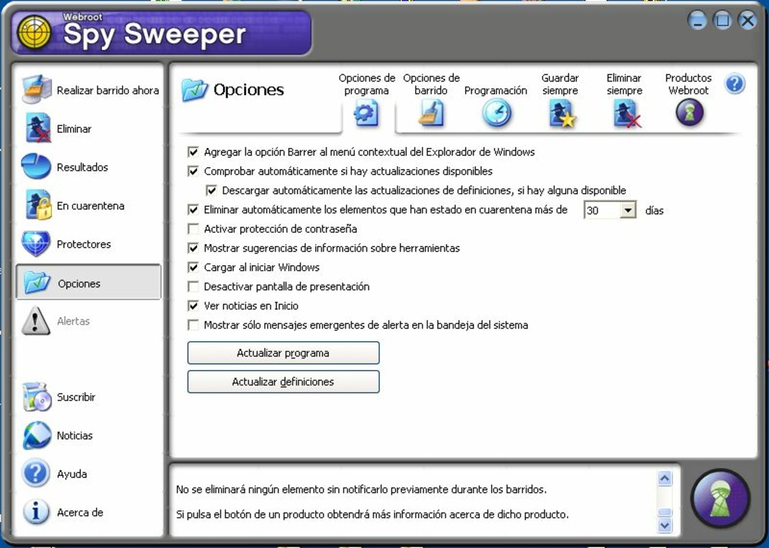 SpySweeper 5.5 for Windows Screenshot 1