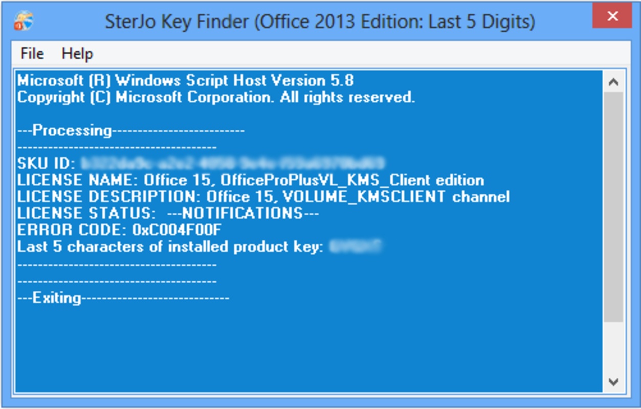 SterJo Key Finder 2.0 for Windows Screenshot 1