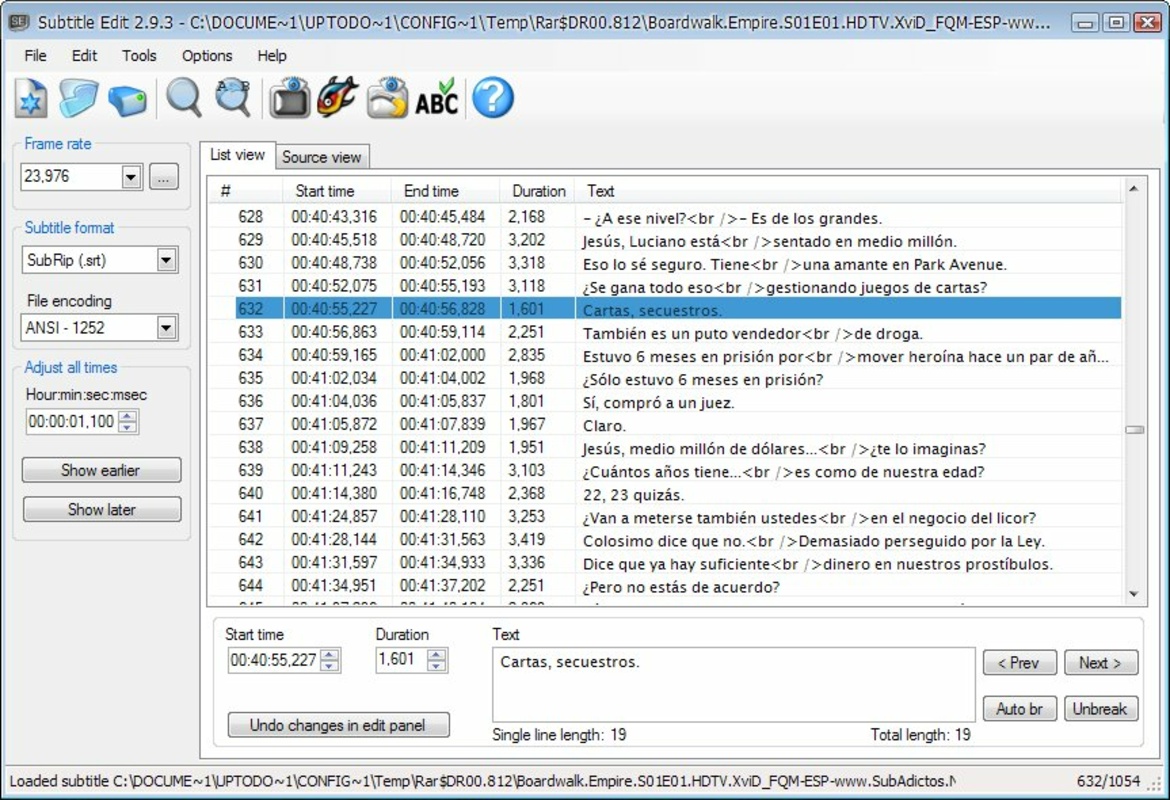 Subtitle Edit 4.0.4 for Windows Screenshot 5