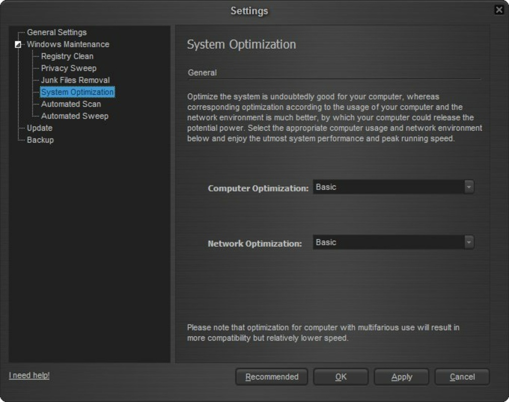 System Speed Booster 3.0.9.6 for Windows Screenshot 1