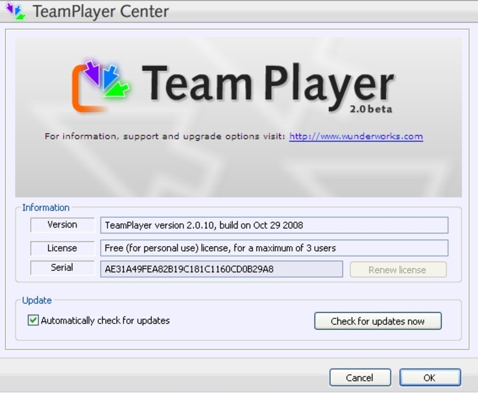 TeamPlayer 2.2 feature