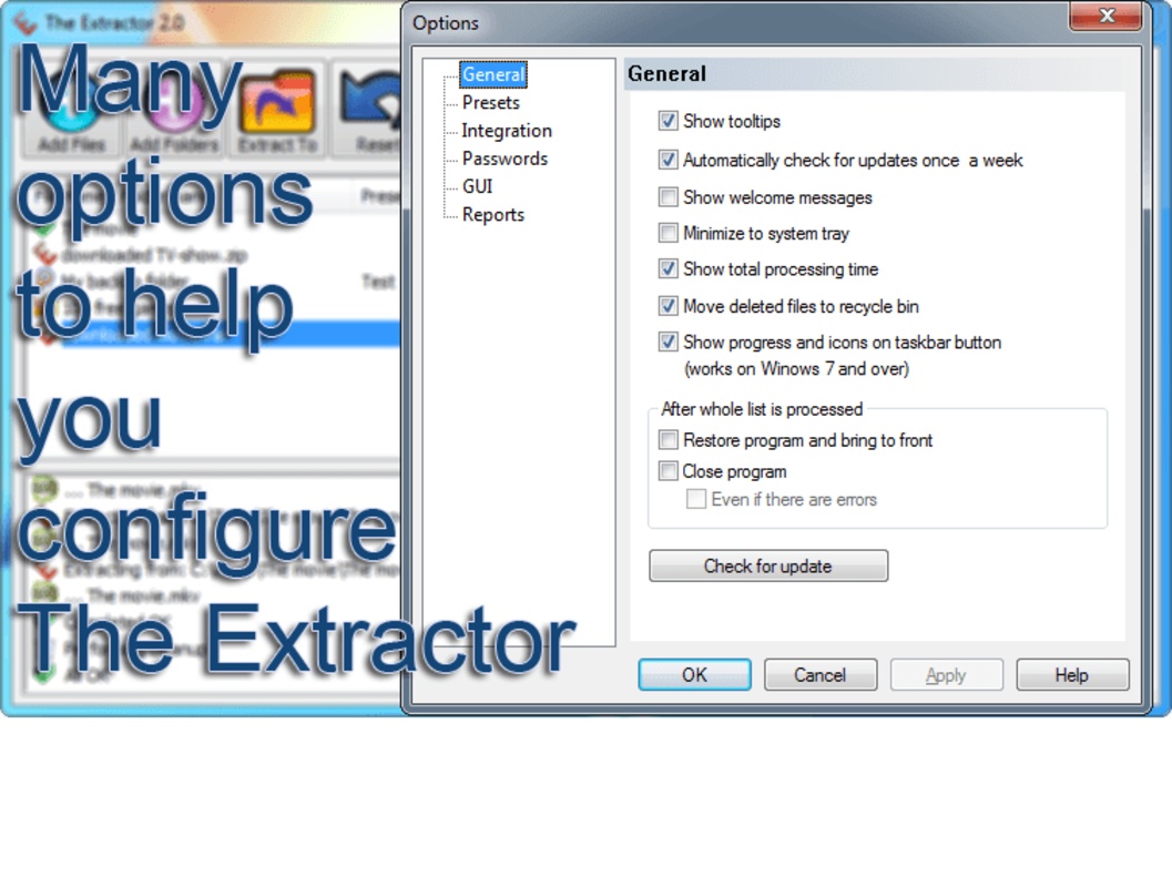 The Extractor 2.0.2 (64-bit) feature