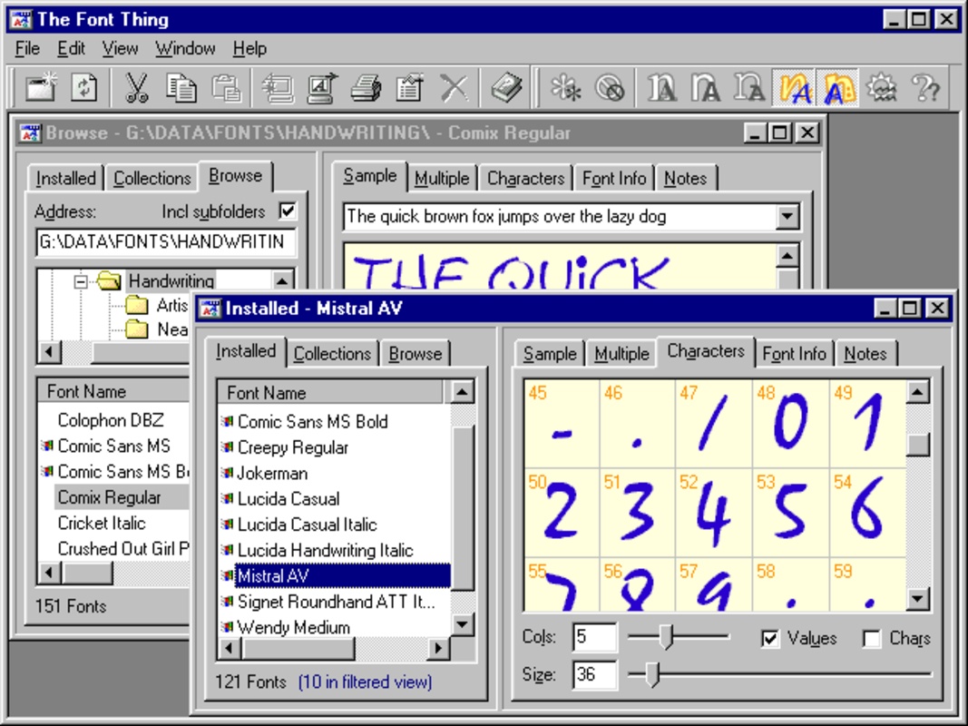 The Font Thing 0.8 for Windows Screenshot 1