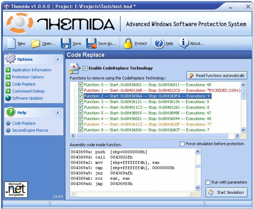 Themida 1.8.7.0 for Windows Screenshot 1