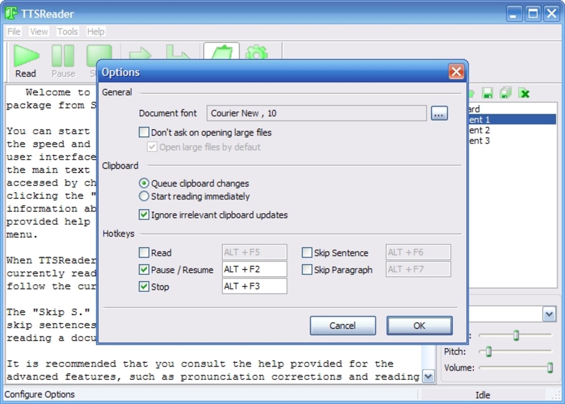 TTSReader 1.30 for Windows Screenshot 1
