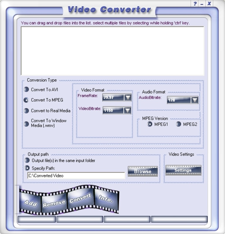 Video Converter 5.0.0.21 for Windows Screenshot 1