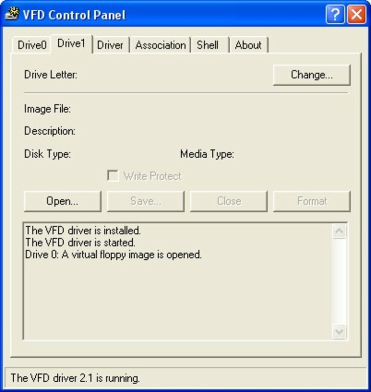 Virtual Floppy Drive 2.1 for Windows Screenshot 1