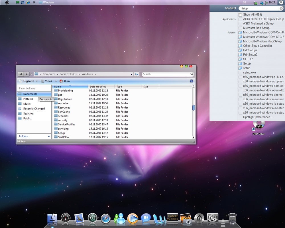 Vista OS X  for Windows Screenshot 1