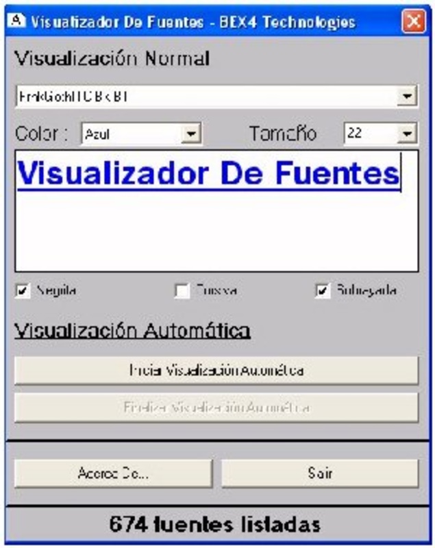 Visualizador De Fuentes 1.1 for Windows Screenshot 1