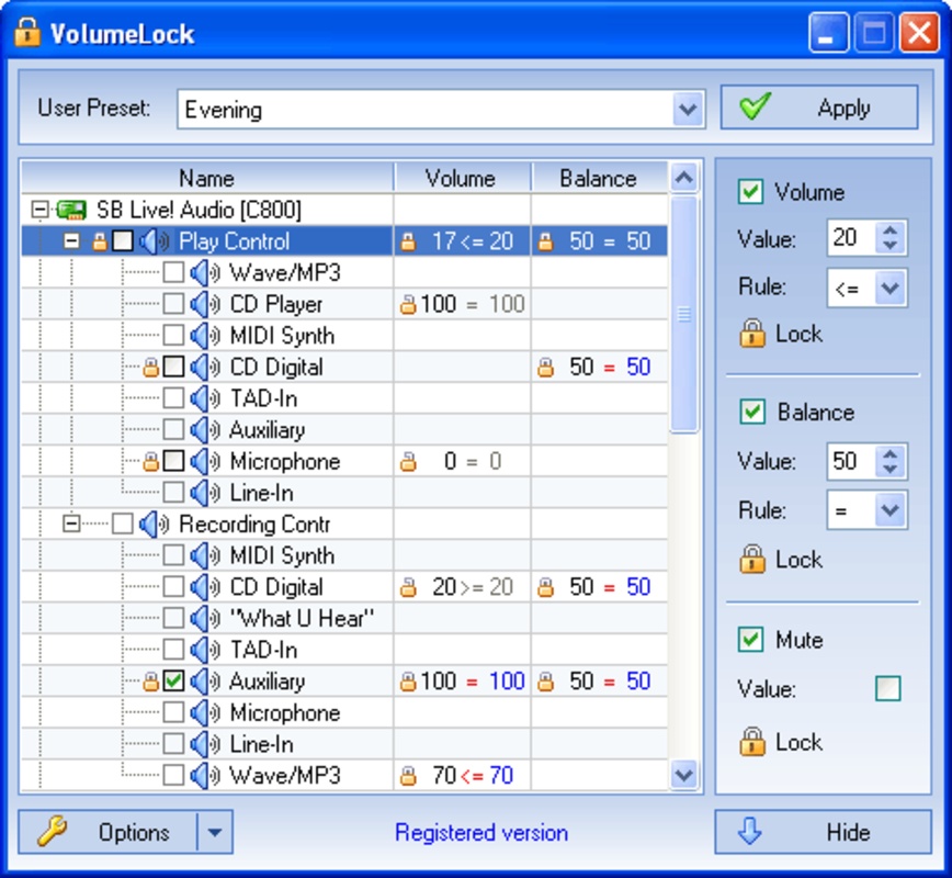 VolumeLock 2.3 for Windows Screenshot 1