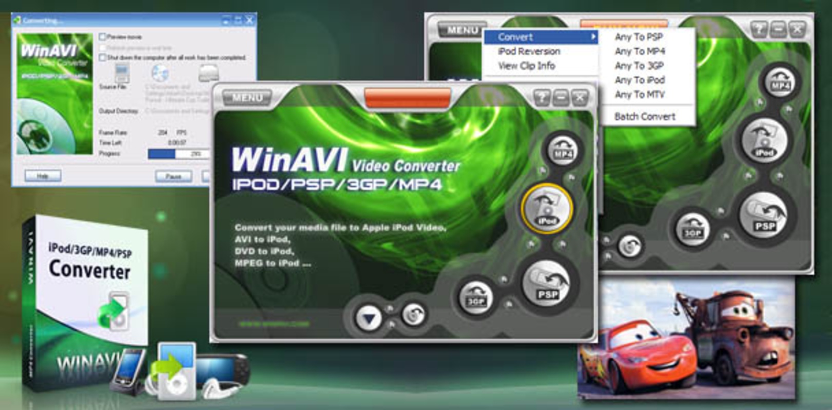 Winavi 3GP MP4 PSP iPod Video Converter 3.1 for Windows Screenshot 1