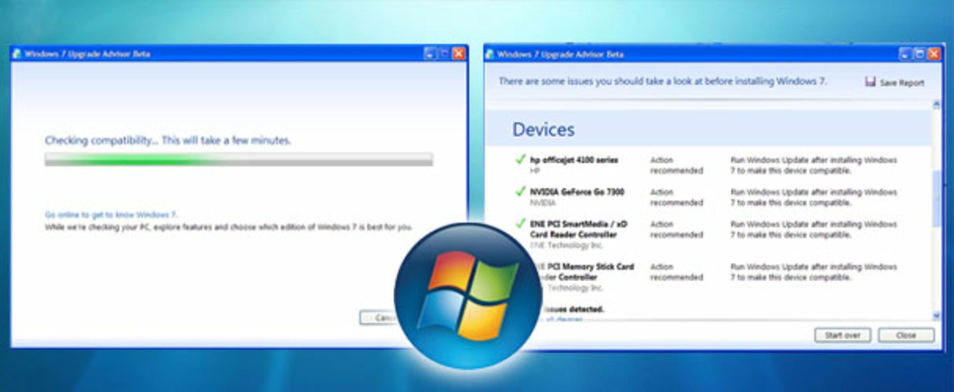 Windows 7 Upgrade Advisor 2.0.4000.0 for Windows Screenshot 1