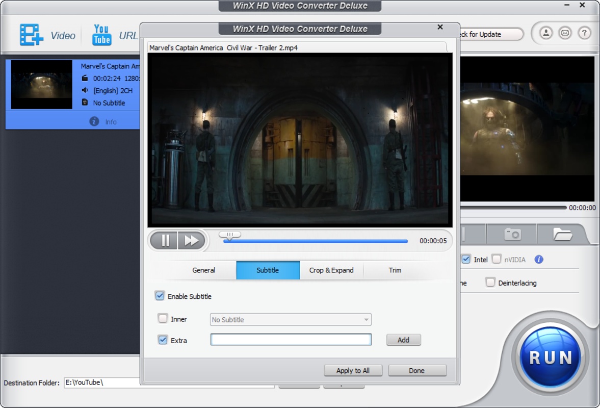 WinX HD Video Converter Deluxe 6.0.0 for Windows Screenshot 1