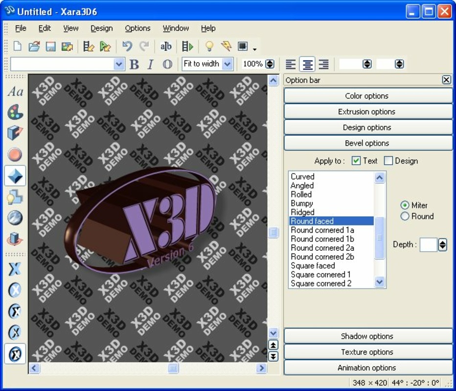 Xara3D 7.0 for Windows Screenshot 1