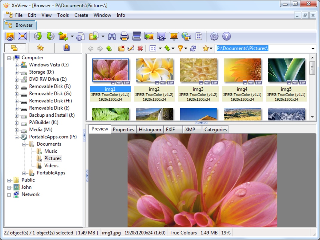 XnView Portable 2.51.6 for Windows Screenshot 1