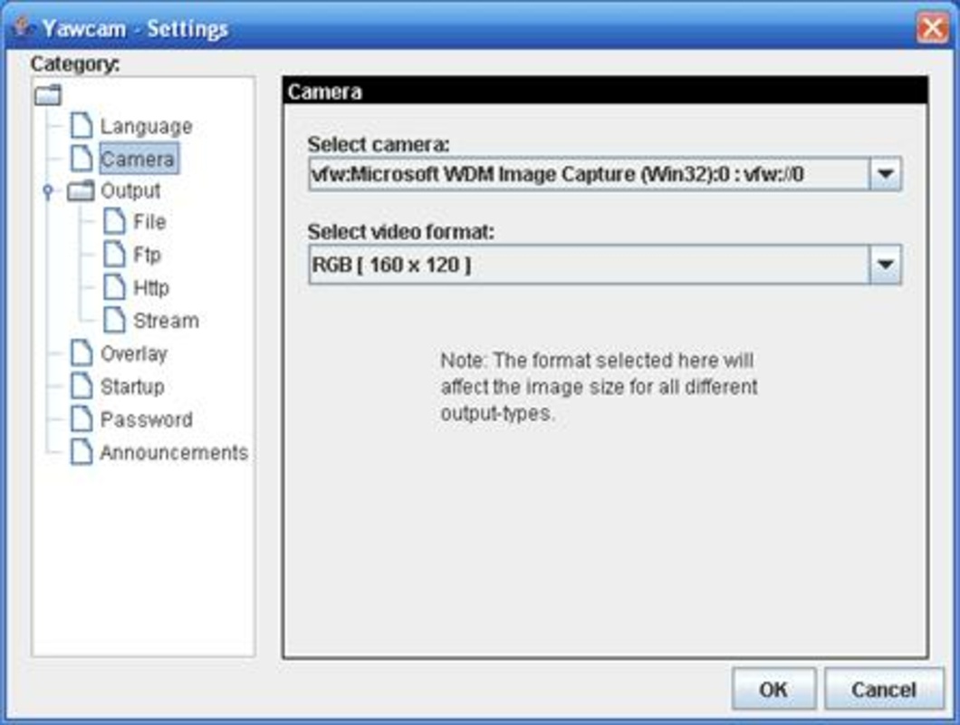 Yawcam 0.6.2 for Windows Screenshot 1